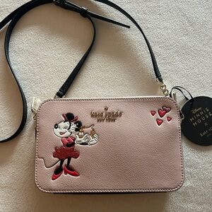Kate Spade New York Minnie Mouse Disney Double Zip Crossbody Bag -Brand New !